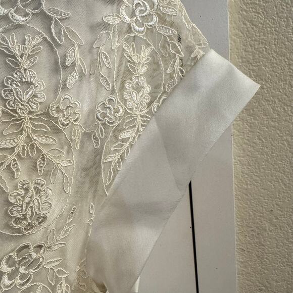 Anna Sammarone The Pastoral Series Sheer Lace Overlay Mini Dress Size Medium - Picture 5 of 12